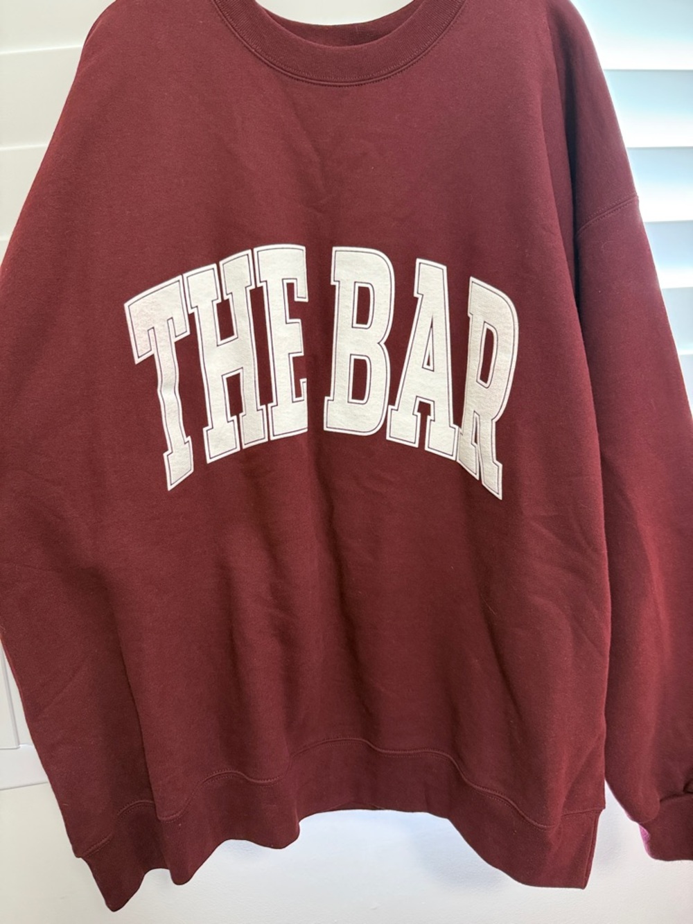 Maroon 'THE BAR' Crewneck Sweatshirt